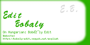 edit bobaly business card